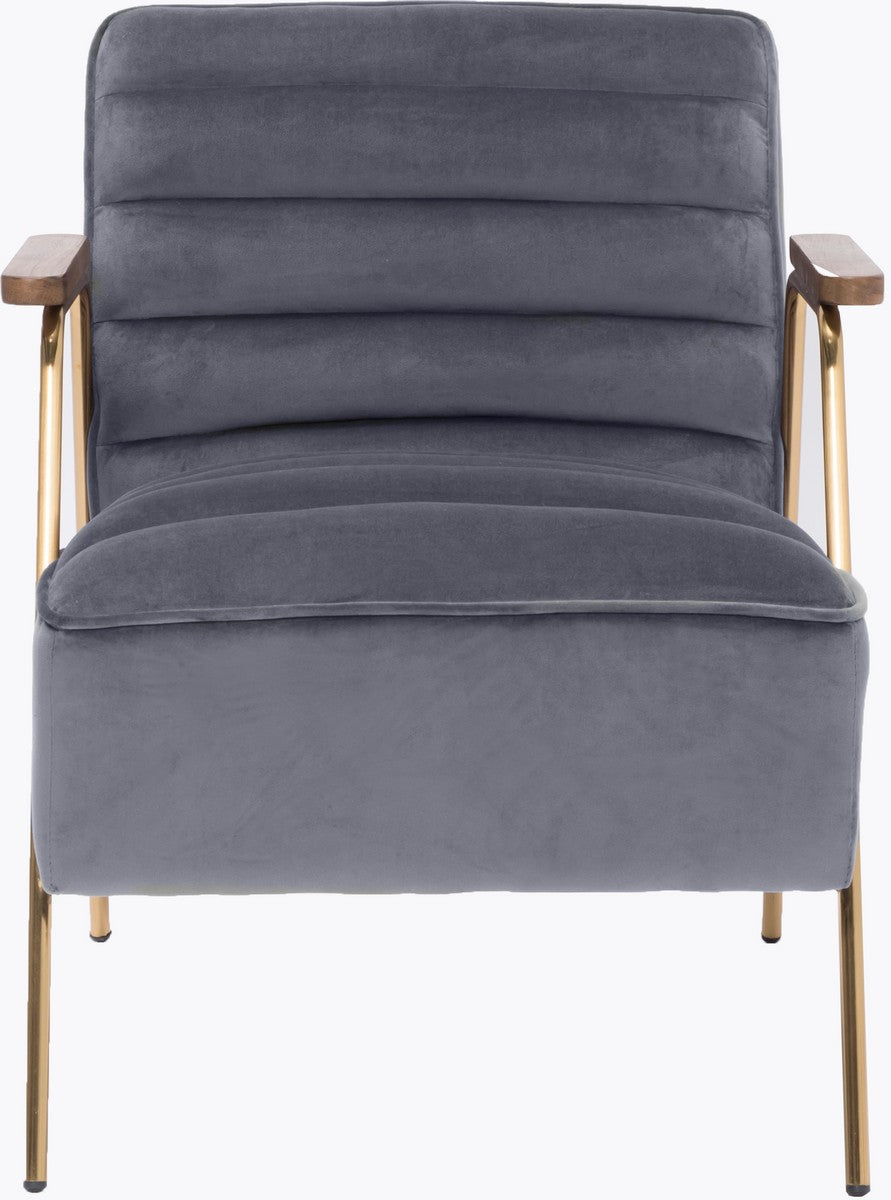 Meridian Furniture Woodford Grey Velvet Accent Chair