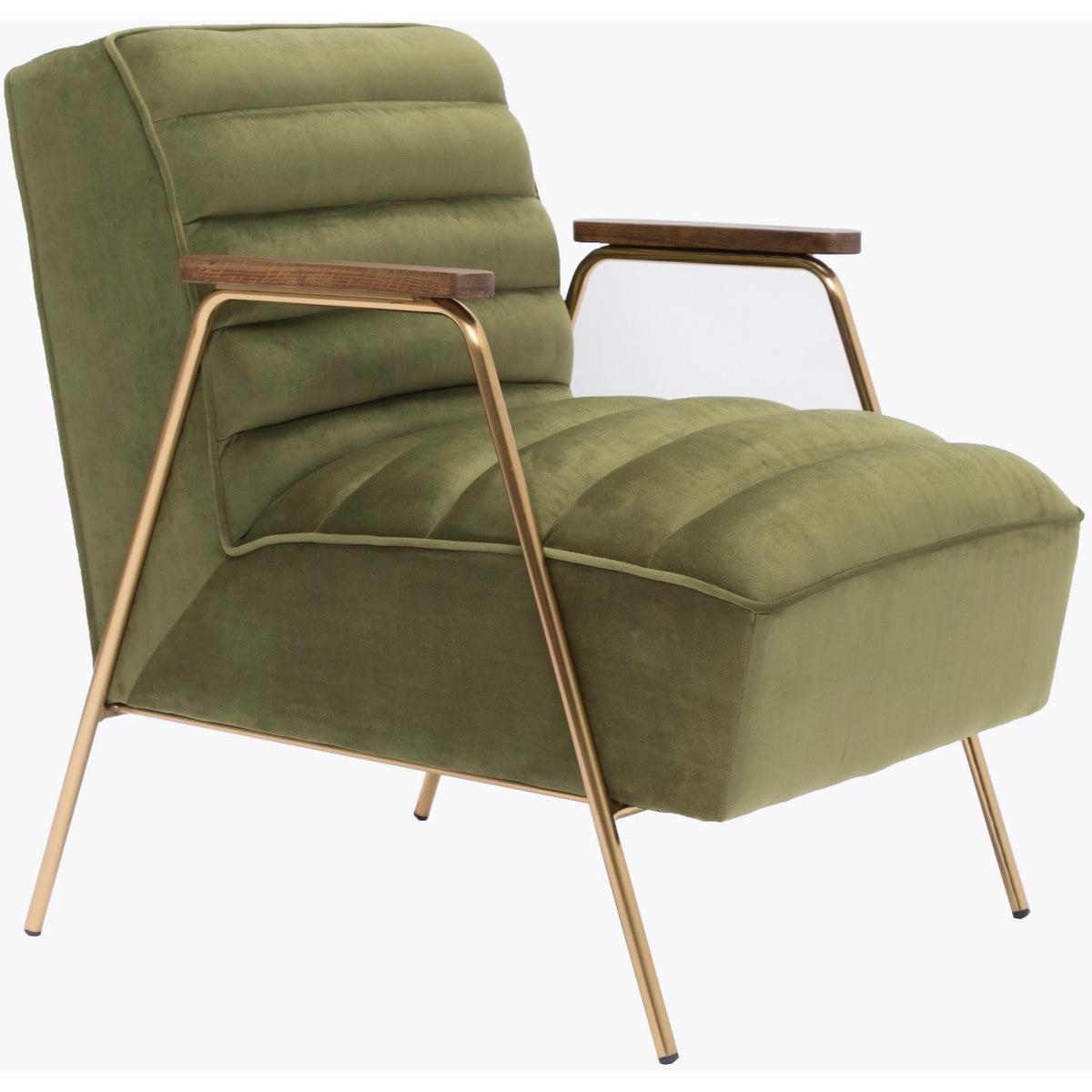 Meridian Furniture Woodford Olive Velvet Accent ChairMeridian Furniture - Accent Chair - Minimal And Modern - 1