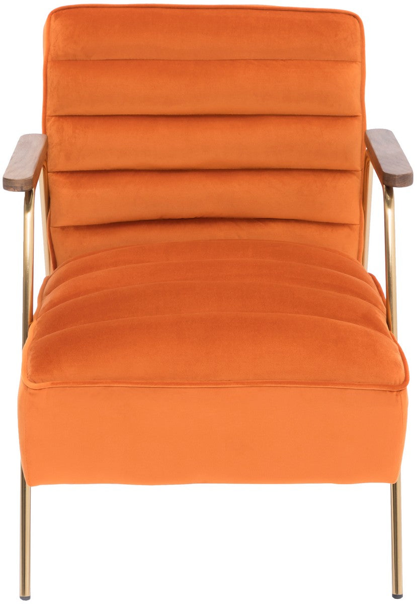 Meridian Furniture Woodford Orange Velvet Accent Chair