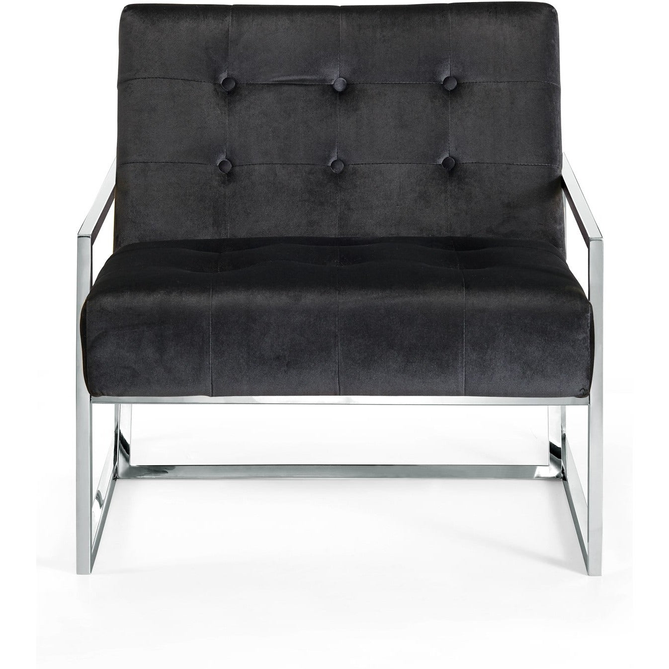 Meridian Furniture Alexis Black Velvet Accent Chair-Minimal & Modern