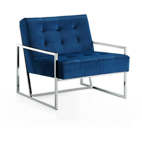Meridian Furniture Alexis Navy Velvet Accent ChairMeridian Furniture - Accent Chair - Minimal And Modern - 1