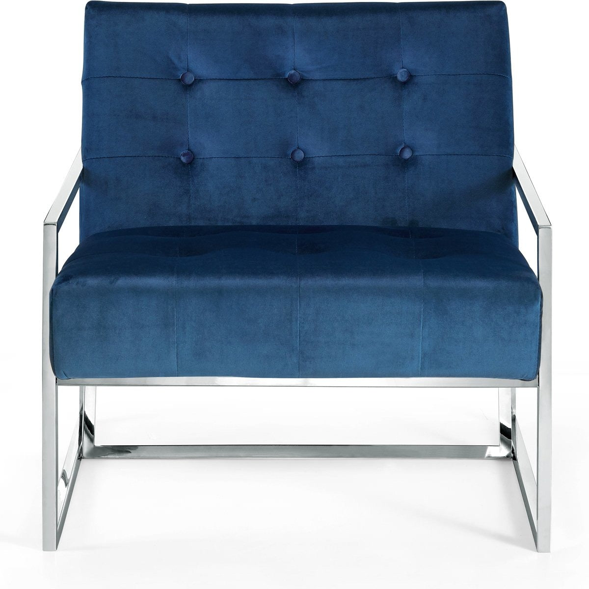 Meridian Furniture Alexis Navy Velvet Accent Chair-Minimal & Modern