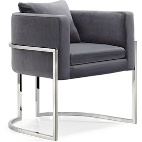 Meridian Furniture Pippa Grey Velvet Accent ChairMeridian Furniture - Accent Chair - Minimal And Modern - 1