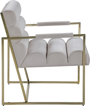 Meridian Furniture Zayne Cream Velvet Accent Chair