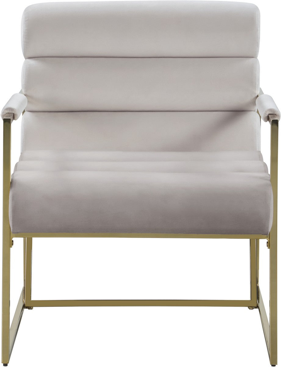 Meridian Furniture Zayne Cream Velvet Accent Chair