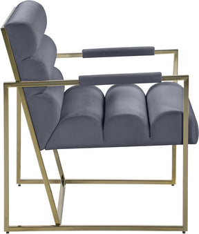 Meridian Furniture Zayne Grey Velvet Accent Chair