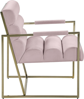 Meridian Furniture Zayne Pink Velvet Accent Chair