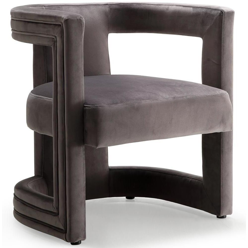 Meridian Furniture Blair Grey Velvet Accent ChairMeridian Furniture - Accent Chair - Minimal And Modern - 1