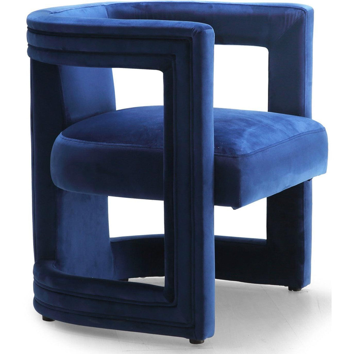 Meridian Furniture Blair Navy Velvet Accent ChairMeridian Furniture - Accent Chair - Minimal And Modern - 1