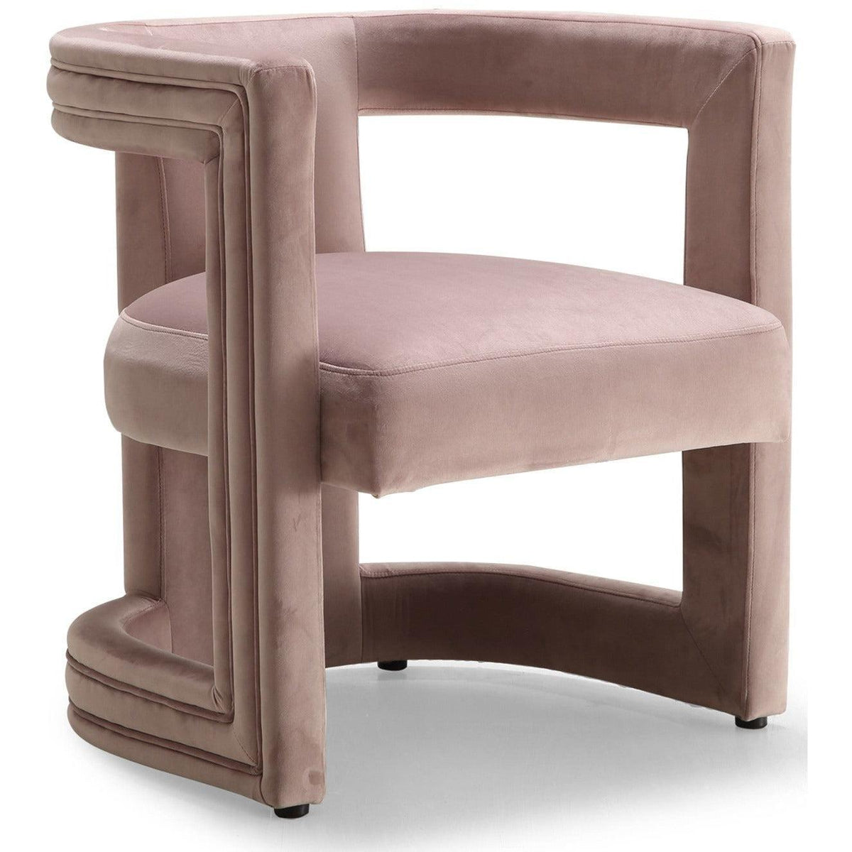 Meridian Furniture Blair Pink Velvet Accent ChairMeridian Furniture - Accent Chair - Minimal And Modern - 1