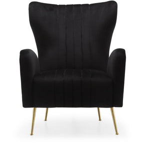 Meridian Furniture Opera Black Velvet Accent Chair-Minimal & Modern