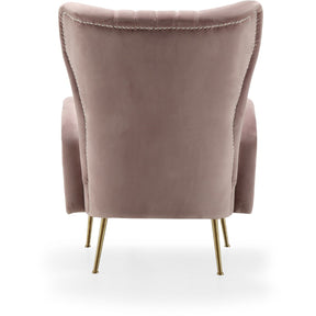 Meridian Furniture Opera Pink Velvet Accent Chair-Minimal & Modern