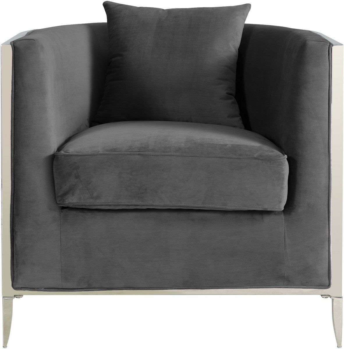 Meridian Furniture Circa Grey Velvet Accent Chair