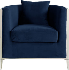 Meridian Furniture Circa Navy Velvet Accent Chair