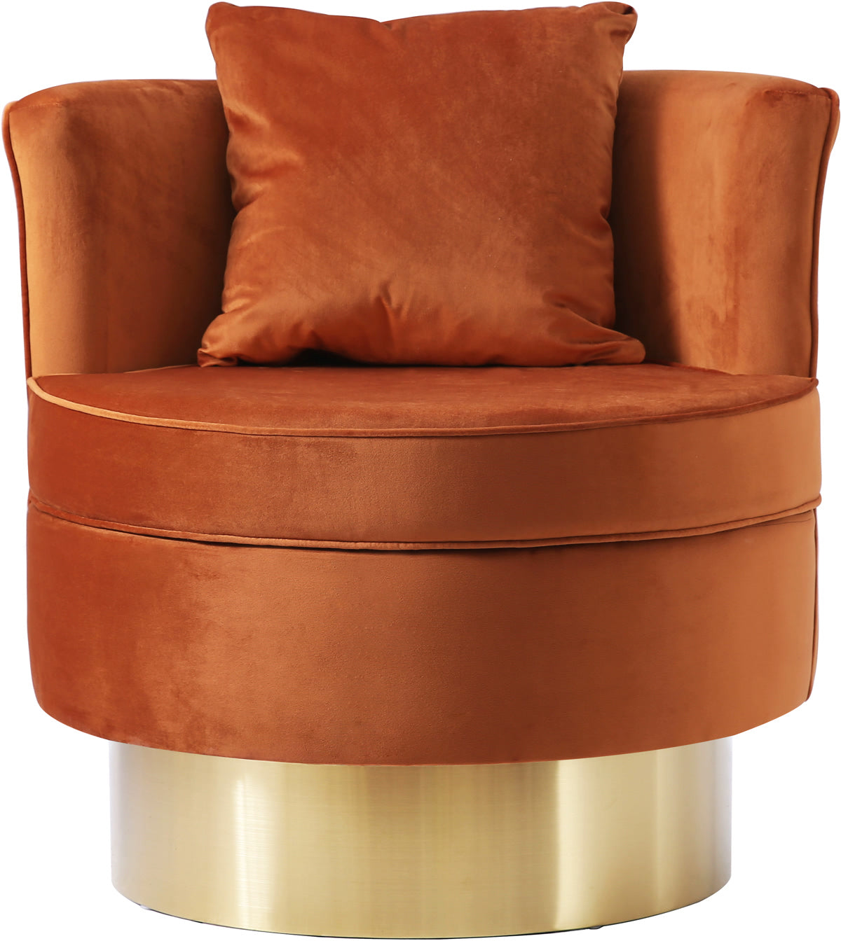Meridian Furniture Kendra Cognac Velvet Accent Chair
