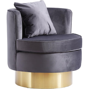 Meridian Furniture Kendra Grey Velvet Accent ChairMeridian Furniture - Accent Chair - Minimal And Modern - 1