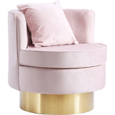 Meridian Furniture Kendra Pink Velvet Accent ChairMeridian Furniture - Accent Chair - Minimal And Modern - 1