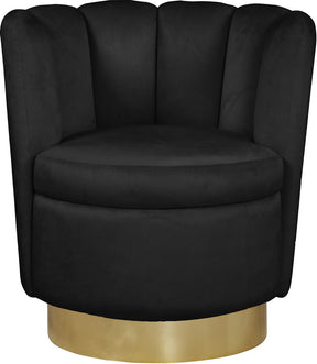 Meridian Furniture Lily Black Velvet Accent Chair