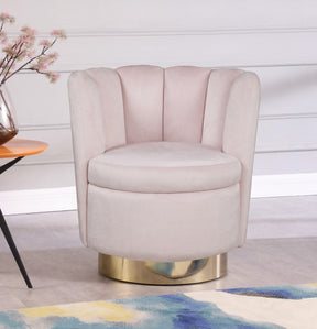 Meridian Furniture Lily Pink Velvet Accent Chair