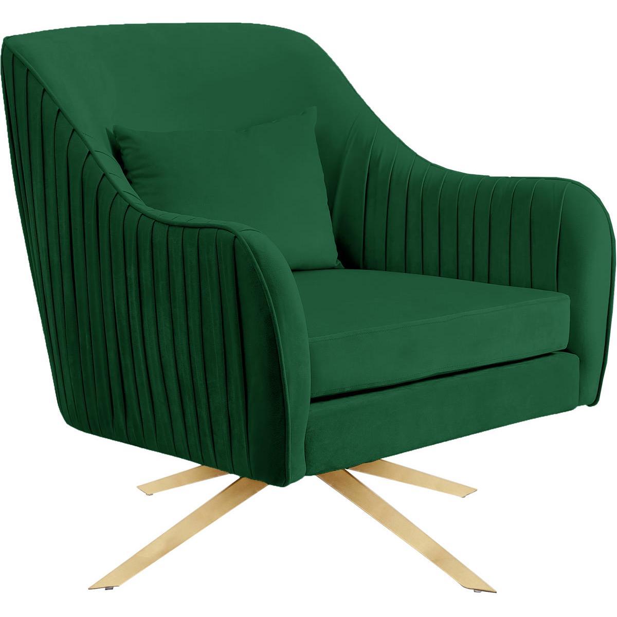Meridian Furniture Paloma Green Velvet Accent ChairMeridian Furniture - Accent Chair - Minimal And Modern - 1