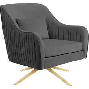 Meridian Furniture Paloma Grey Velvet Accent ChairMeridian Furniture - Accent Chair - Minimal And Modern - 1