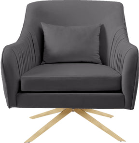 Meridian Furniture Paloma Grey Velvet Accent Chair