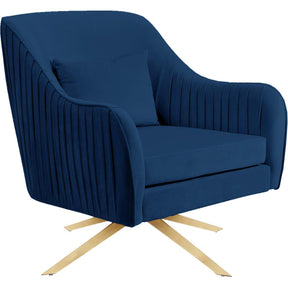 Meridian Furniture Paloma Navy Velvet Accent ChairMeridian Furniture - Accent Chair - Minimal And Modern - 1