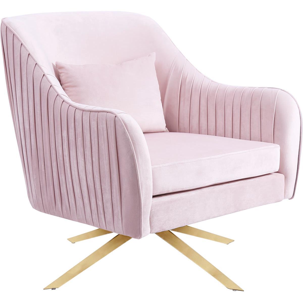 Meridian Furniture Paloma Pink Velvet Accent ChairMeridian Furniture - Accent Chair - Minimal And Modern - 1