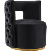 Meridian Furniture Theo Black Velvet Accent ChairMeridian Furniture - Accent Chair - Minimal And Modern - 1