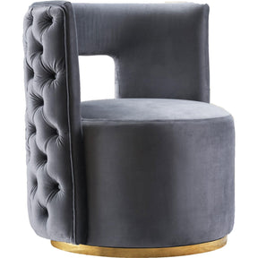Meridian Furniture Theo Grey Velvet Accent ChairMeridian Furniture - Accent Chair - Minimal And Modern - 1
