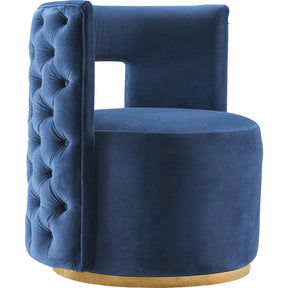 Meridian Furniture Theo Navy Velvet Accent ChairMeridian Furniture - Accent Chair - Minimal And Modern - 1
