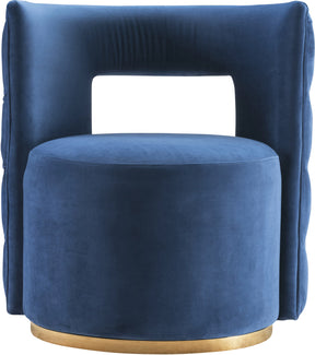 Meridian Furniture Theo Navy Velvet Accent Chair