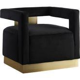 Meridian Furniture Armani Black Velvet Accent ChairMeridian Furniture - Accent Chair - Minimal And Modern - 1