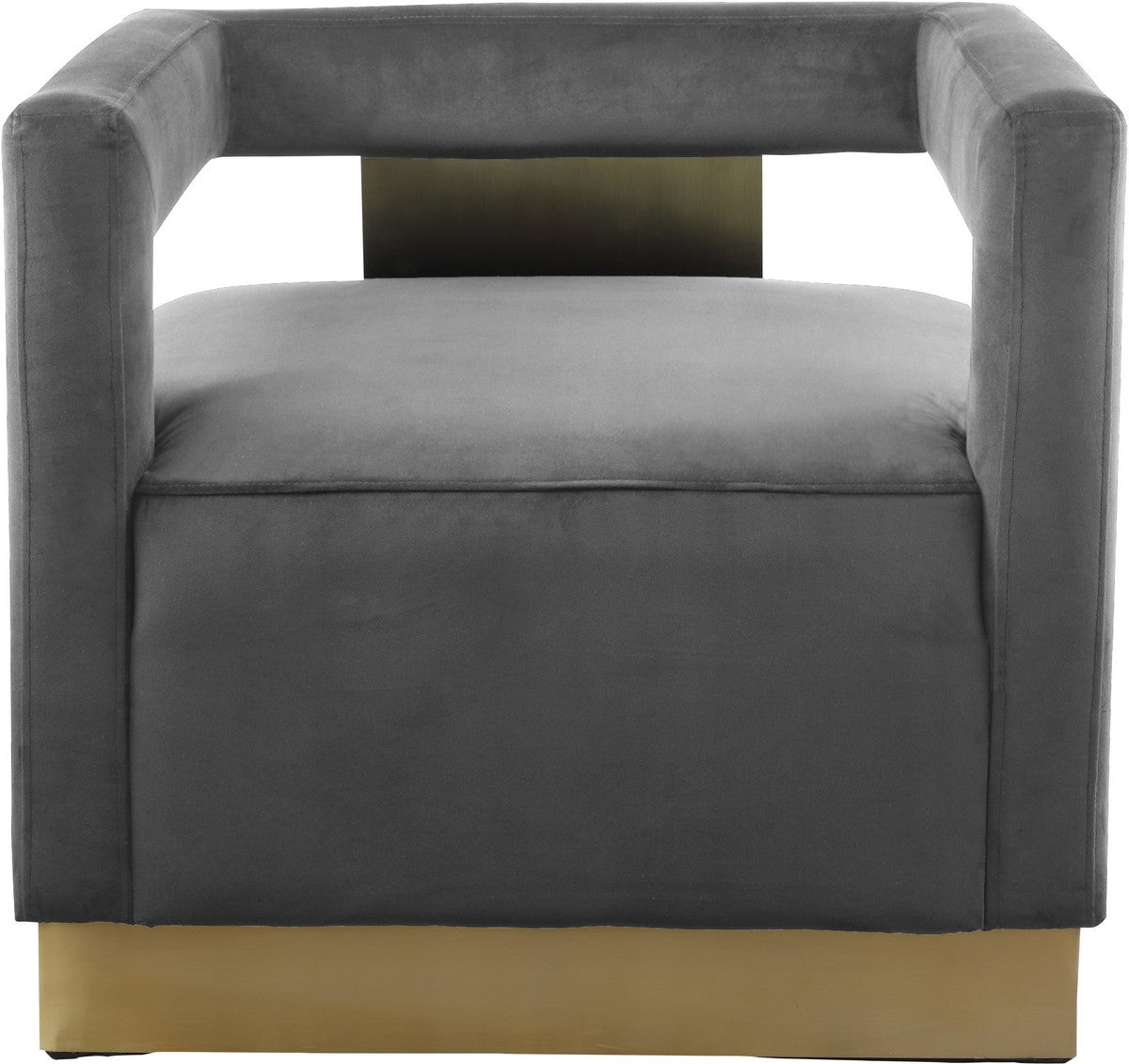 Meridian Furniture Armani Grey Velvet Accent Chair
