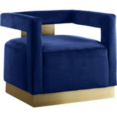 Meridian Furniture Armani Navy Velvet Accent ChairMeridian Furniture - Accent Chair - Minimal And Modern - 1