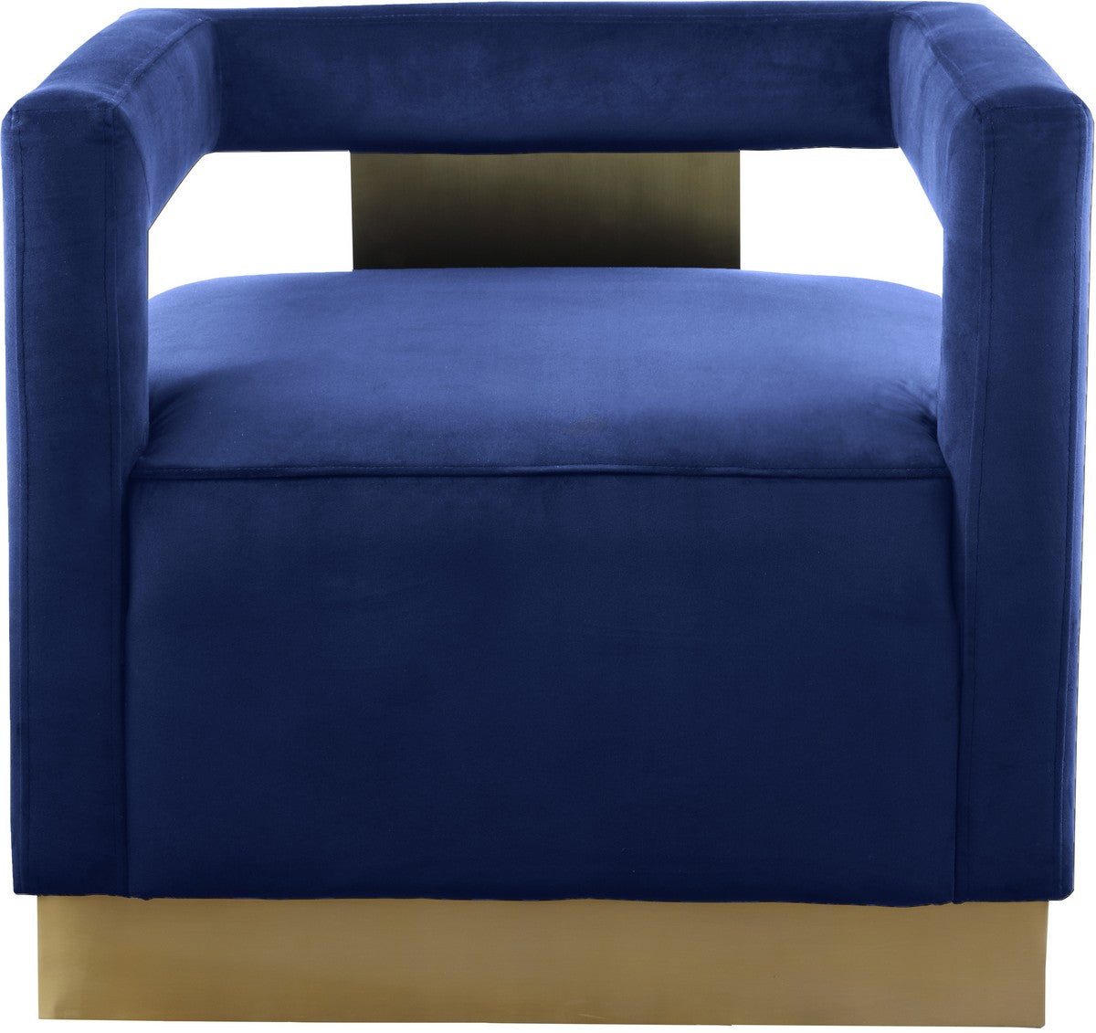 Meridian Furniture Armani Navy Velvet Accent Chair