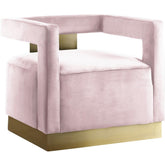 Meridian Furniture Armani Pink Velvet Accent ChairMeridian Furniture - Accent Chair - Minimal And Modern - 1