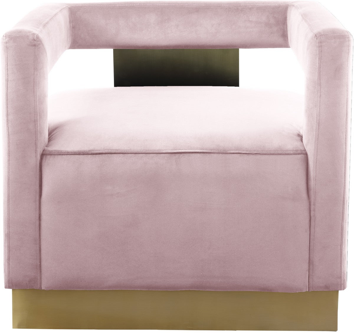 Meridian Furniture Armani Pink Velvet Accent Chair
