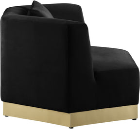 Meridian Furniture Marquis Black Velvet Chair