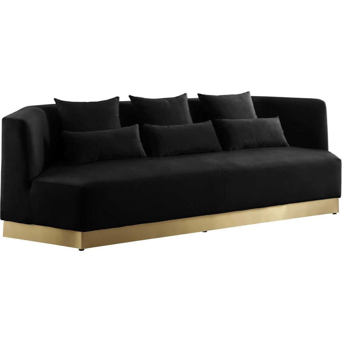 Meridian Furniture Marquis Black Velvet SofaMeridian Furniture - Sofa - Minimal And Modern - 1