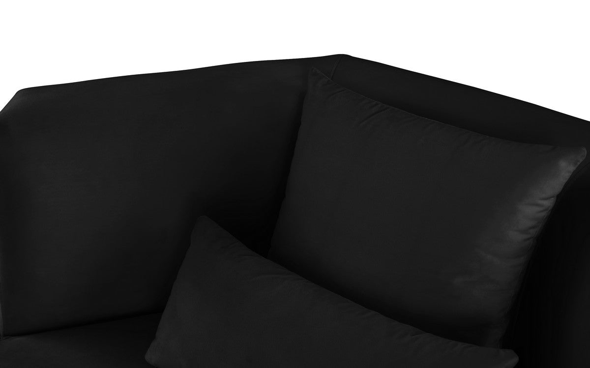 Meridian Furniture Marquis Black Velvet Sofa