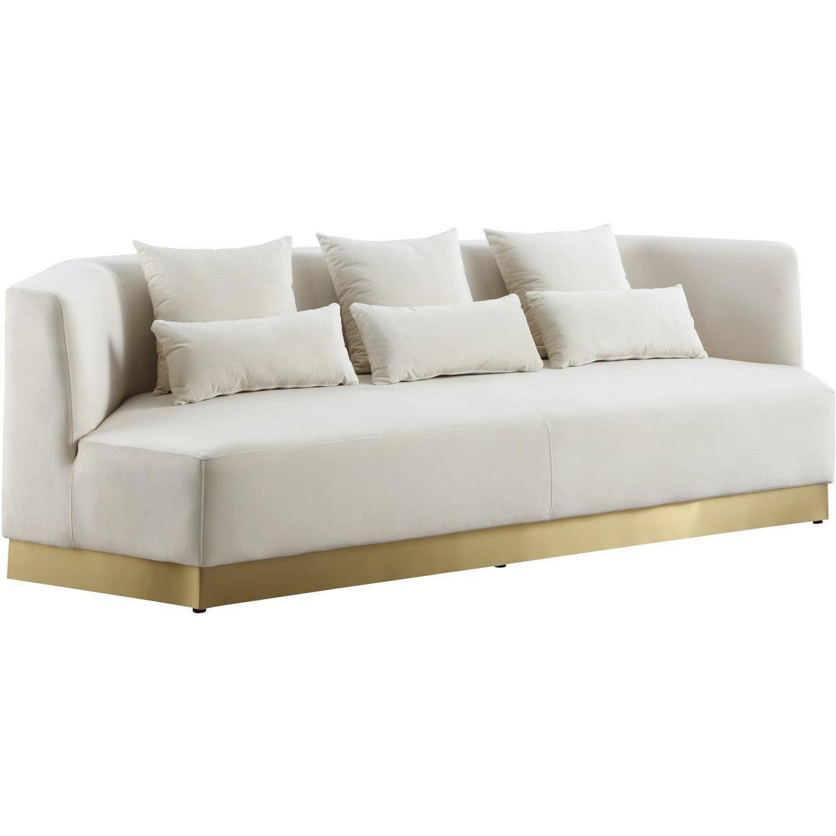Meridian Furniture Marquis Cream Velvet SofaMeridian Furniture - Sofa - Minimal And Modern - 1
