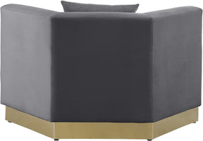 Meridian Furniture Marquis Grey Velvet Chair