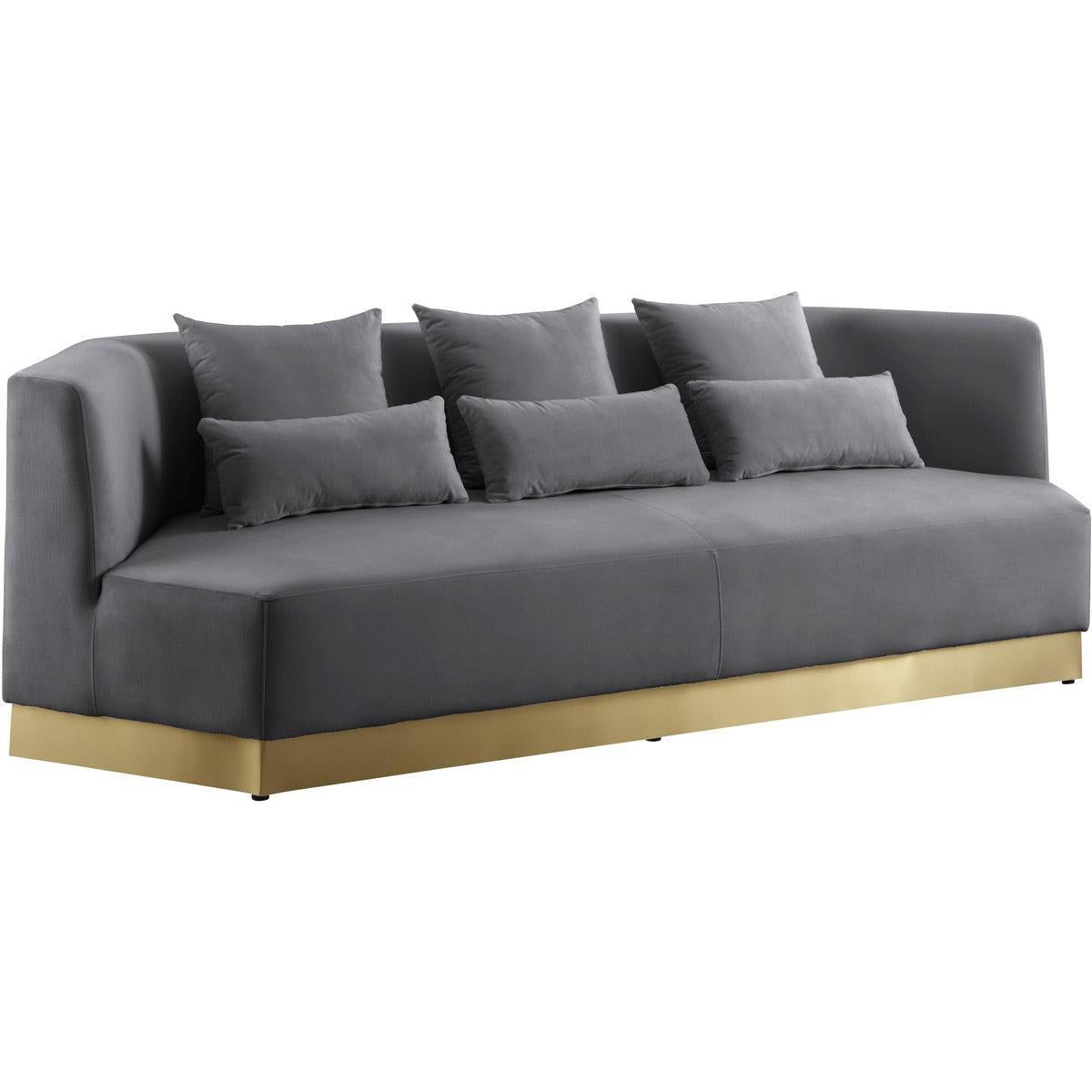 Meridian Furniture Marquis Grey Velvet SofaMeridian Furniture - Sofa - Minimal And Modern - 1