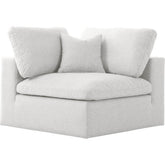 Meridian Furniture Serene Cream Linen Fabric Deluxe Cloud Corner ChairMeridian Furniture - Deluxe Cloud Corner Chair - Minimal And Modern - 1
