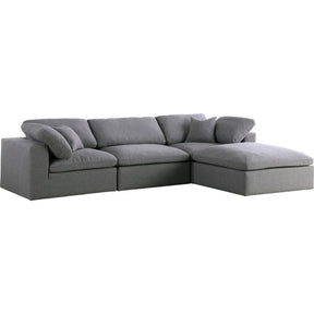 Meridian Furniture Serene Grey Linen Fabric Deluxe Cloud Modular SectionalMeridian Furniture - Deluxe Cloud Modular Sectional - Minimal And Modern - 1