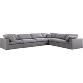 Meridian Furniture Serene Grey Linen Fabric Deluxe Cloud Modular SectionalMeridian Furniture - Deluxe Cloud Modular Sectional - Minimal And Modern - 1