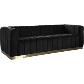 Meridian Furniture Marlon Black Velvet SofaMeridian Furniture - Sofa - Minimal And Modern - 1