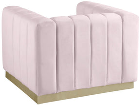 Meridian Furniture Marlon Pink Velvet Chair