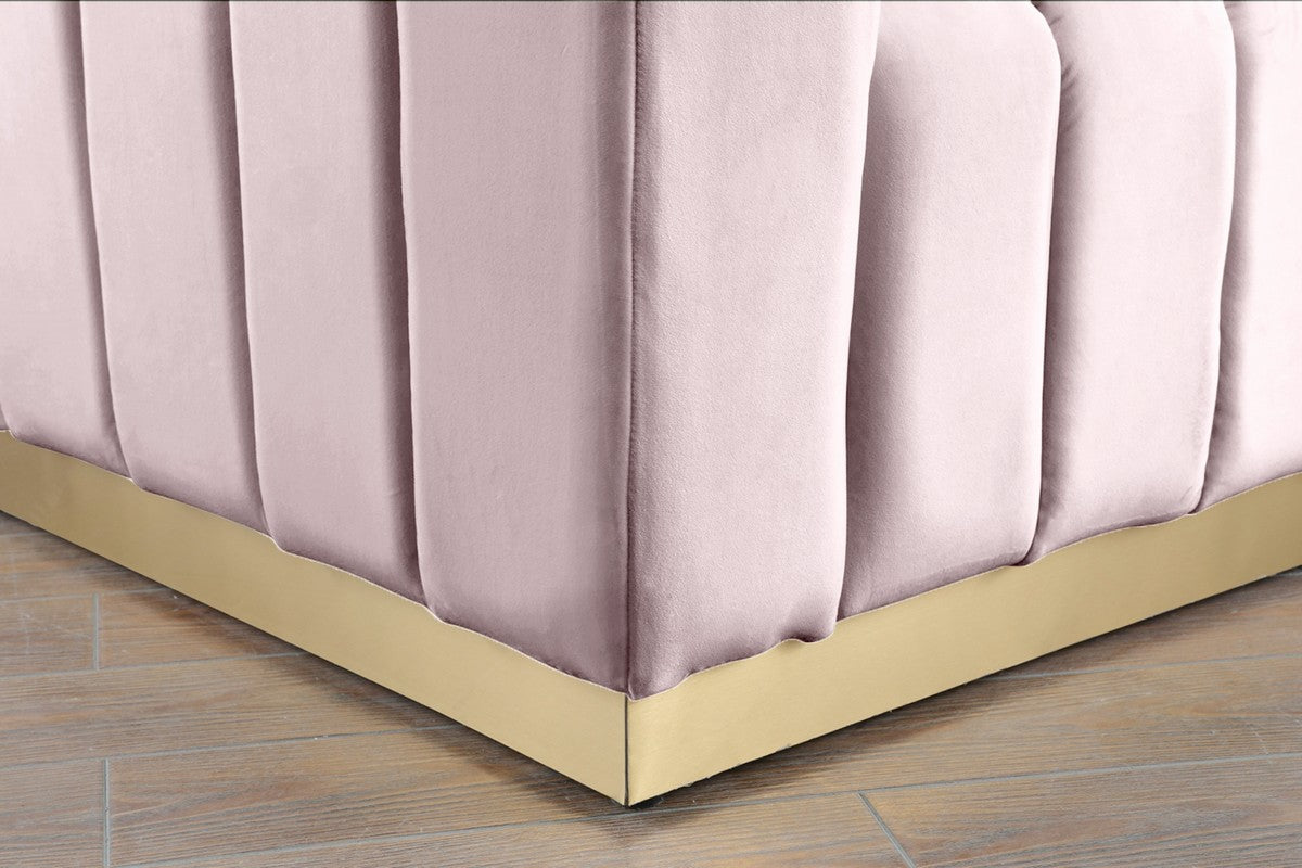 Meridian Furniture Marlon Pink Velvet Chair